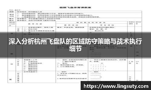 深入分析杭州飞盘队的区域防守策略与战术执行细节